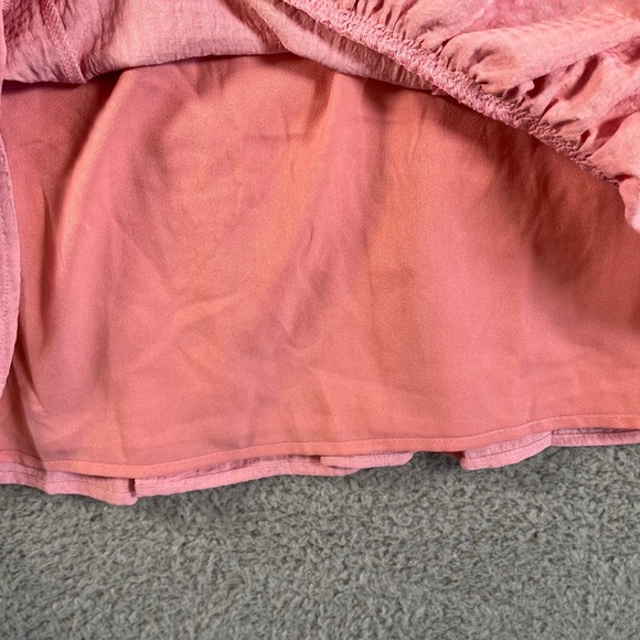 Showpo NWT Razille One Shoulder Puff Sleeve Ruffle Hem Mini Dress Pink US 6 - Picture 9 of 11